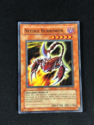 YUGIOH NEEDLE BURROWER AST-020 SUPER HP/CREASES SPANISH