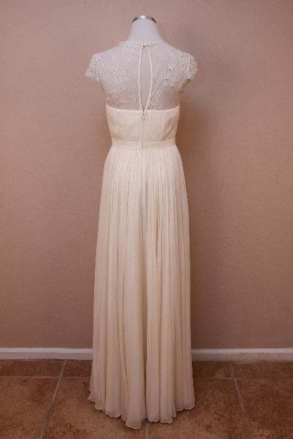 JCrew Silk Chiffon Beatriz Gown 12 Ivory Formal Wedding Gown Cocktail $1200