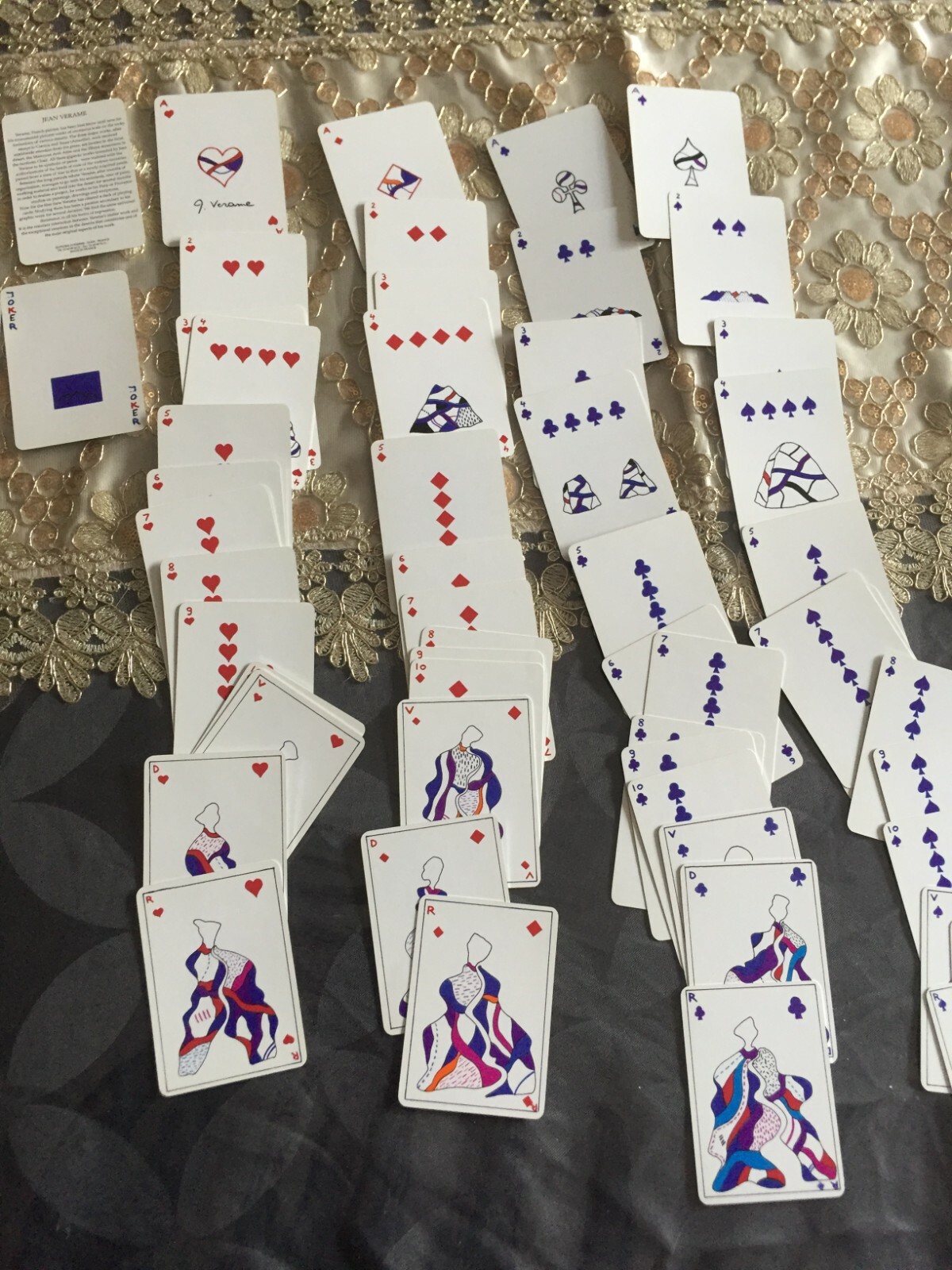 Cartes à jouer Jean Verame Art 1992 le cadeau idéal pour amateurs d'art