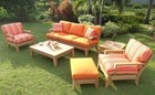 6 PC LARGE TEAK WOOD GARDEN INDOOR OUTDOOR PATIO SOFA SET FURNITURE POOL - ATNAS