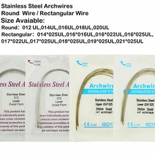 Dental Stainless Steel Arch Wire Round/Rectangular Upper/Lower Ovoid/Natural