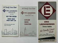 Lot (3) Vintage 1964 Erie Lackawanna Railroad RR Timetables Brochures Newark NYC
