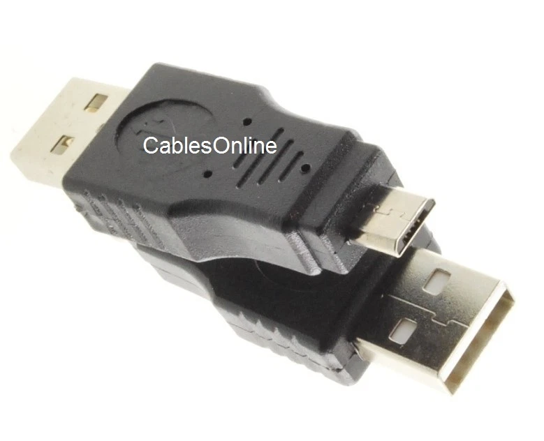 2-Pack USB 2.0 A-Type Male to Micro-B Male Adapter, CablesOnline AD-U23-2 - Image 3 of 3