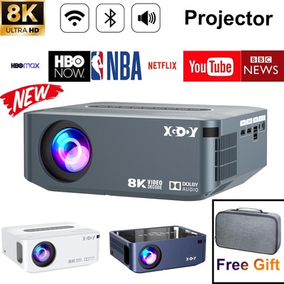 8K UHD XGODY Projector 5G WiFi Bluetooth Android HDMI Beamer Office Home Theater