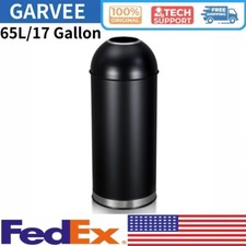 17 Gal/65L Open Top Trash Can Commercial Grade Heavy Duty Tall Commercial Trash