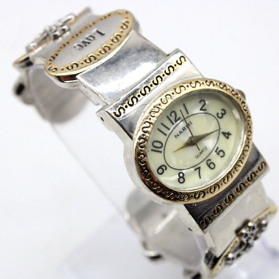 B1923‎ lepord print narmi watch cuff needs batteries vintage B1923 lepord print narmi watch cuff needs batteries vintage main image 3