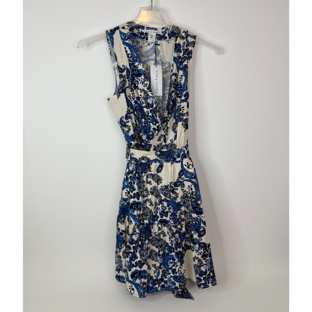chinese dress ladies 1991 Christian Lacroix Couture Navy Linen and Gold Silk Shantung Eveni