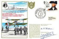 RNSC (3) 18 - HMS Furious First Deck Landing 65th Ann - Signed Dickson & Stokes