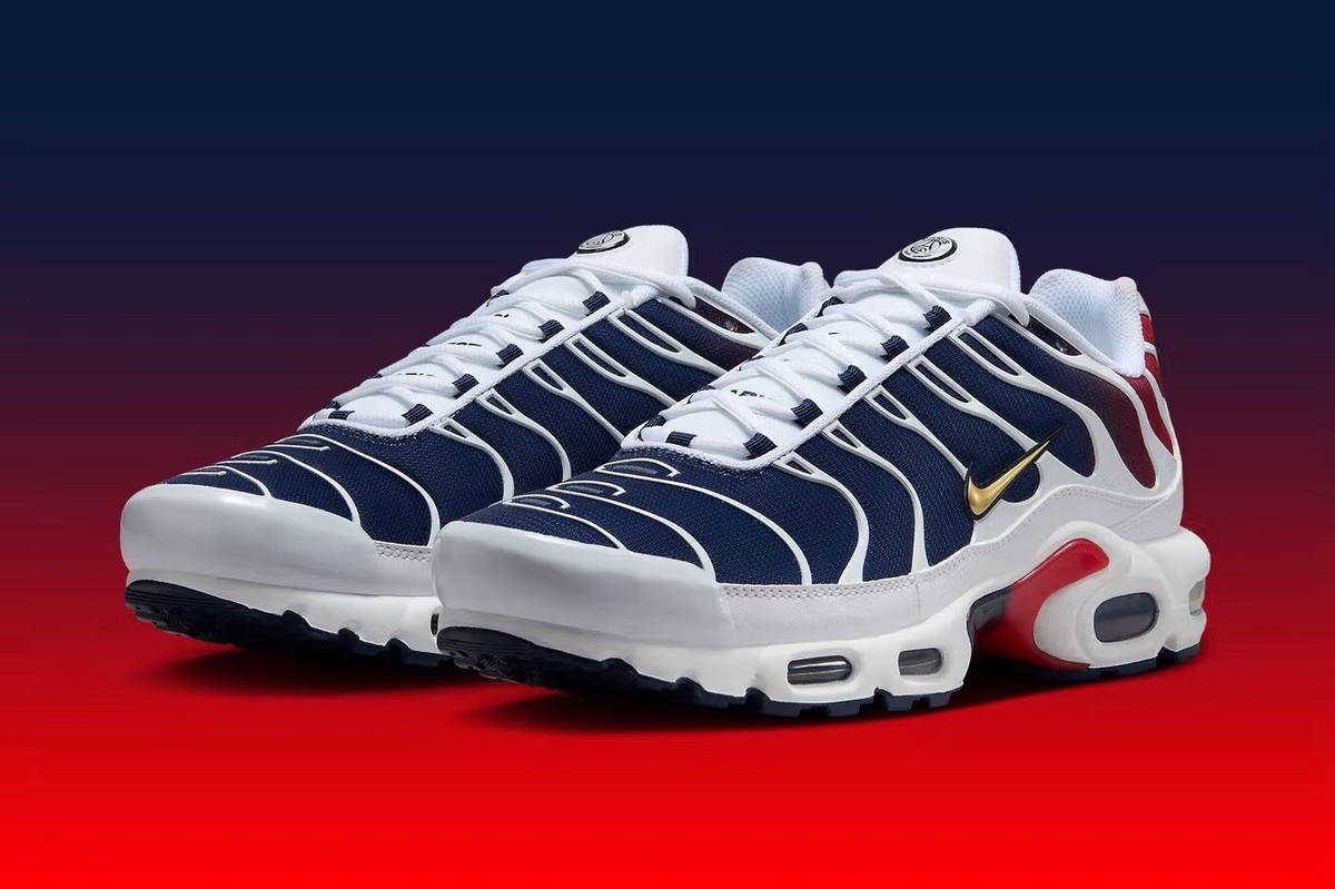 white and navy tns