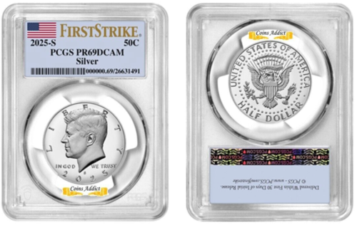 Presale 2025 S Silver Kennedy Half Dollar 50C PCGS PR69DCAM First Strike #2