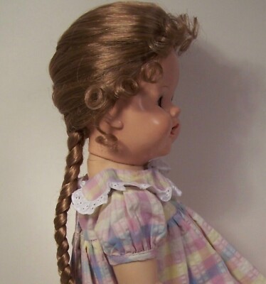 Samantha Light Strawberry Blonde Wig Size 14-15 For 22'' Saucy Walker Dolls (Debs