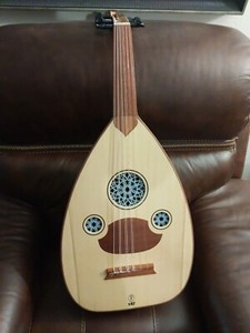 OUD Wood Musical Instrument - Turkish Arabic OUD w/rishas and soft case
