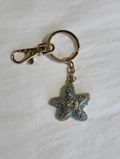 Starfish Key Chain Keychain Covered With Faux Gems 
