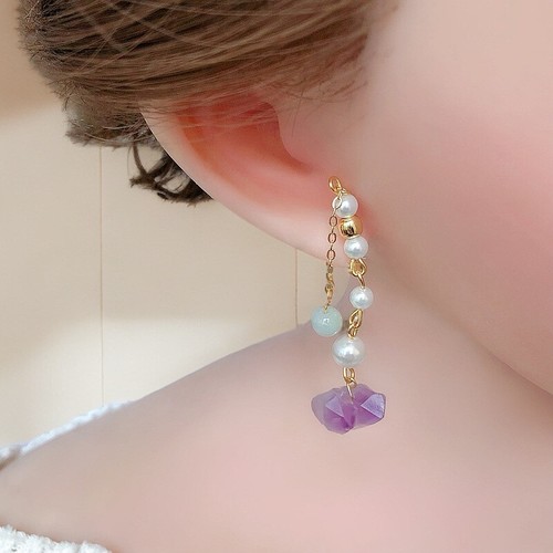 Elegant Women Long Drop Dangle Earrings Natural Freshwater Pearl Tassel Jewelry - Picture 3 of 17
