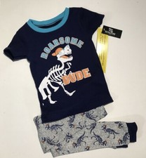 OT Revolution ROARSOME DUDE Blue/Gray PJ Set -Boy's Size 4 NEW