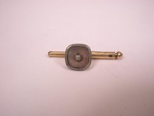 SINGLES 1 5/16" Gray Square Mother of Pearl Vintage Formal Tux Shirt Stud c188