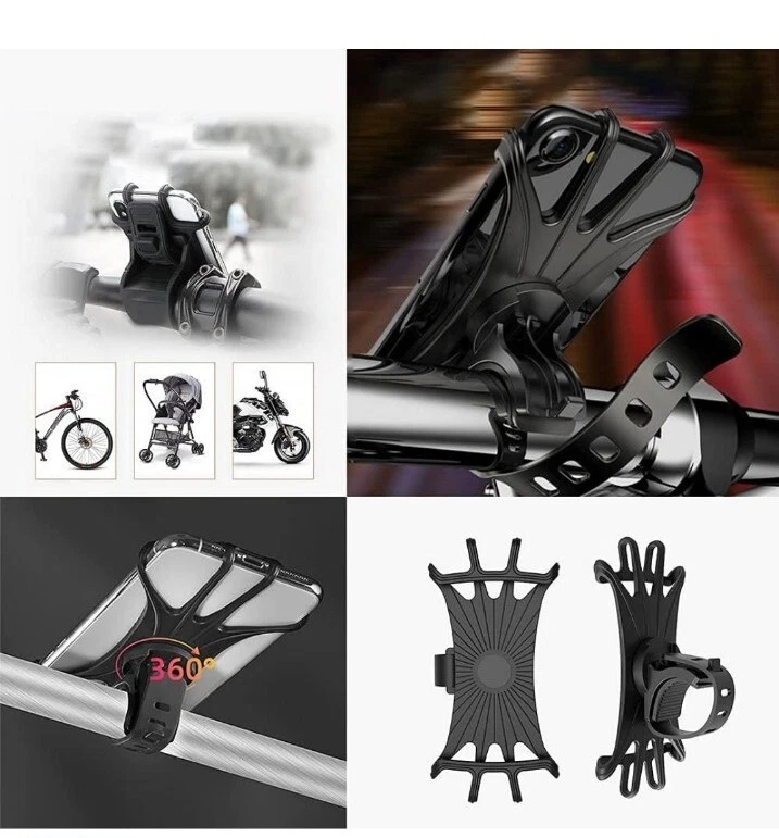 Soporte universal de silicona Cyclepartner Prime para teléfono para motocicletas bicicletas 360° de podredumbre Foto 2 de 4
