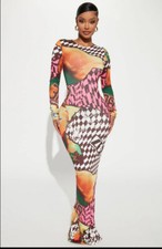 Finish First Printed Maxi Dress