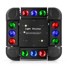 4 in 1 12 LED Storm Rotating Beam Laser Light Strobe Bar Moving Head Stage Light