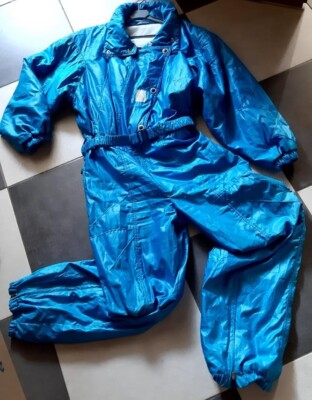 LUHTA Ski Suit One Piece Women Retro Overall Snowsuit Blye US 10 It-44 EUR-38