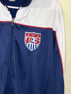 USA Soccer Zip Up JacketSize M Red White Blue Rhinox | eBay