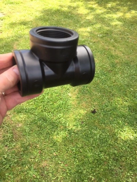 11/2"BSP Female Equal Polypropylene Tee - Black - Image 2 of 2