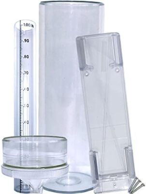 Heavy Duty Outdoor Rain Gauge With Quick Connect Bracket And Measuring Tube 1...