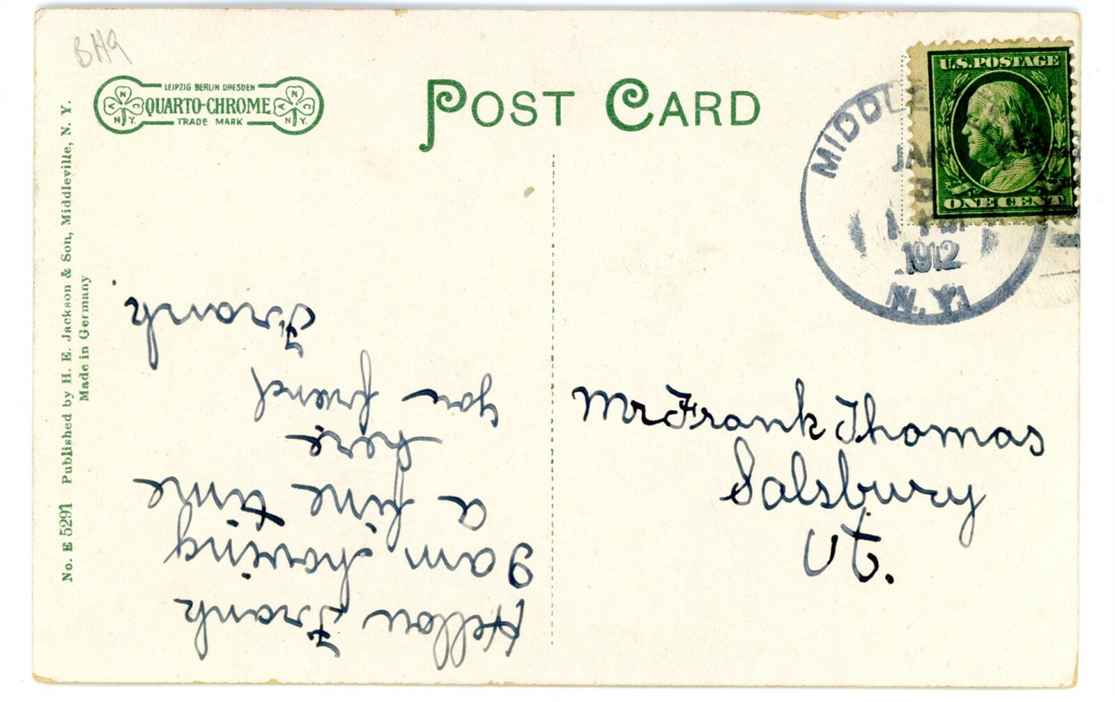 Middleville NY VIEW DOWN MAIN STREET Postcard Herkimer County eBay