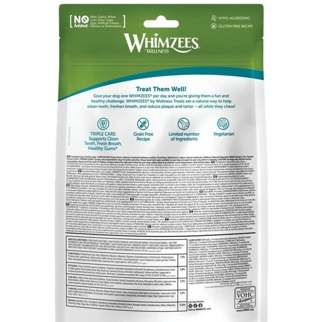 Cepillo de dientes Whimzees golosinas grandes para perros 150 mm (6 paquetes) estuche de 3 Foto 3 de 4