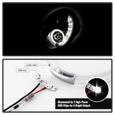 Spyder Mini Cooper 02-06 Projector Headlights DRL Black High H1 Low H1 – ESP Truck Accessories