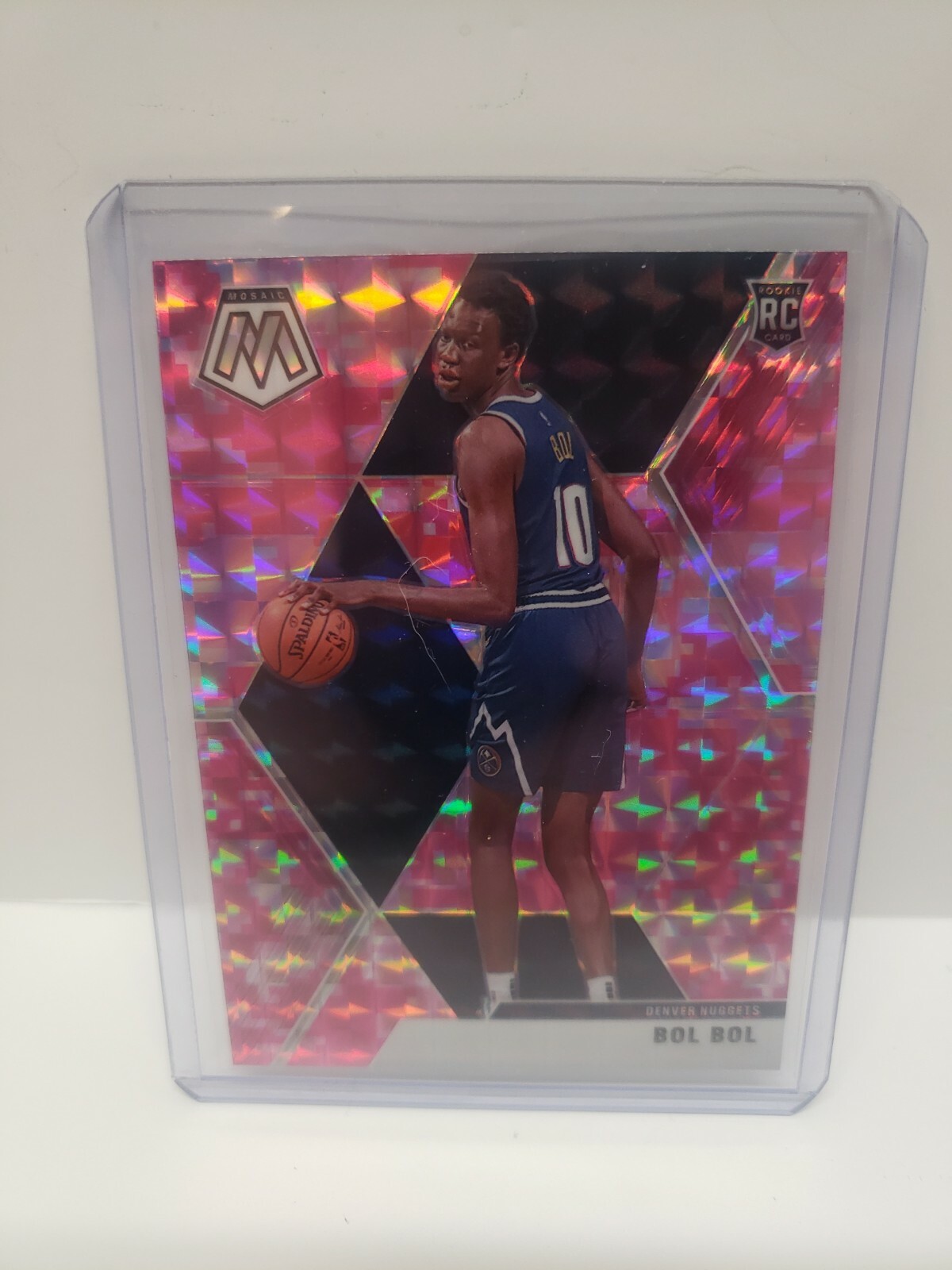 2019-20 Panini Mosaic Bol Bol Pink Camo Prizm Rookie Card #222 - Nuggets - RC