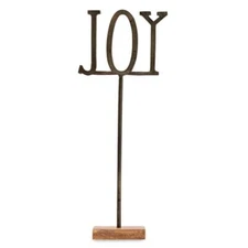 Mud Pie Home JOY Cast Iron Christmas Word Sentiment Mantel Figure