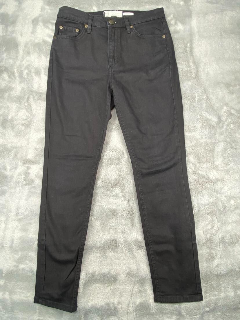 Free People Jeans Size 27 High Rise Skinny Black Stretch Womens MADE IN USA