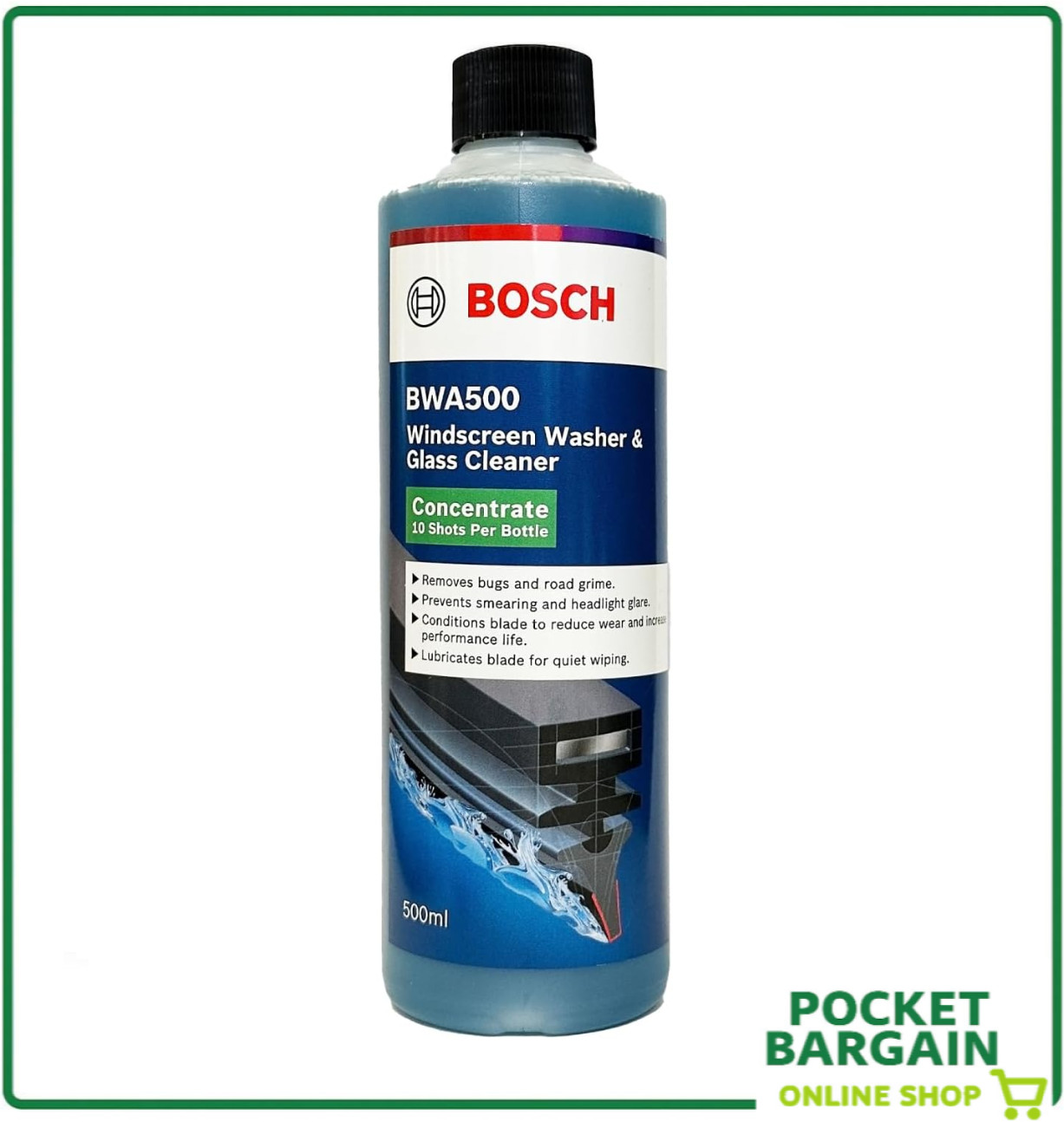 BOSCH BWA500 Windshield Washer Fluid 500Ml - Efficient & Reliable Solution for Y