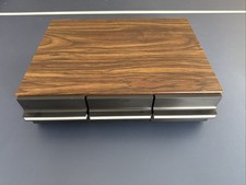 36 Cassette Tape Holder 3 Drawer Storage Case Wood Grain Finish VTG Walmart  