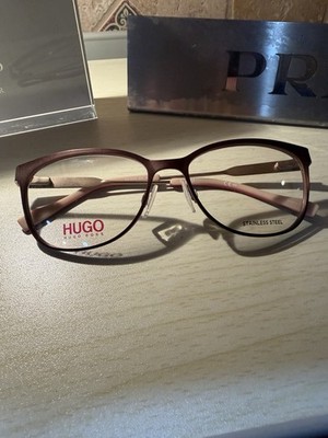 Hugo Boss Eyeglasses HG 0233 4IN 140 Glasses Frames New Display Pair Stainless