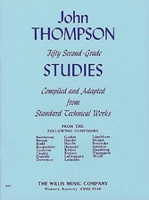 Fifty Second-Grade Studies Etudes Easy Piano John Thompson Willis Music Book