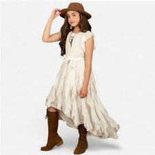 JOYFOLIE MIA JOY girls "Roza" dress in ecru - size 8