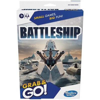 hasbro gaming Battleship Grab and Go Spiel, tragbares Spiel für 2 Spieler, Reise