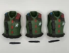 GIJoe Classified Roadblock 01 Field Variant Tactical Vest Lot Of 3 - 1/12 Scale