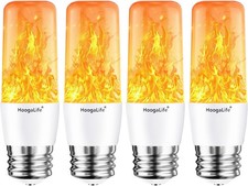 Hoogalife Flame Light Bulbs, E26 Led Flame Light Bulb with Effect of Real Candle