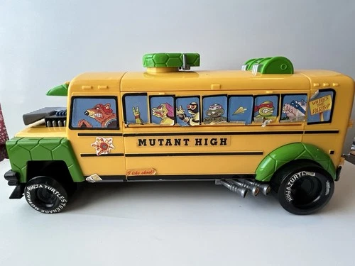 Tmnt Rock N Roll Muta Bus Complete Vintage Ninja Turtles Vehicle 1992