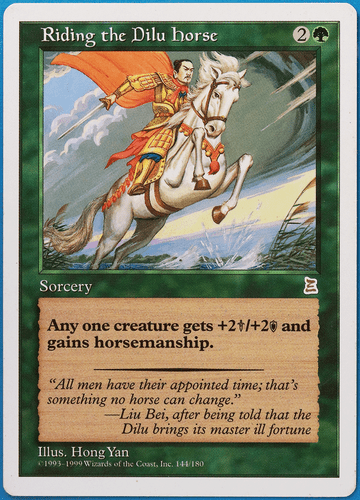Riding the Dilu Horse Portal Three Kingdoms PLD Rare CARD (505361) ABUGames - Picture 1 of 2