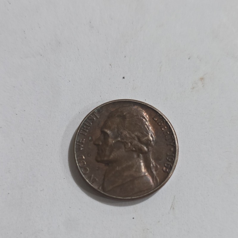 1965 Jefferson Nickel 5C Circulated Business Strike Philadelphia Mint