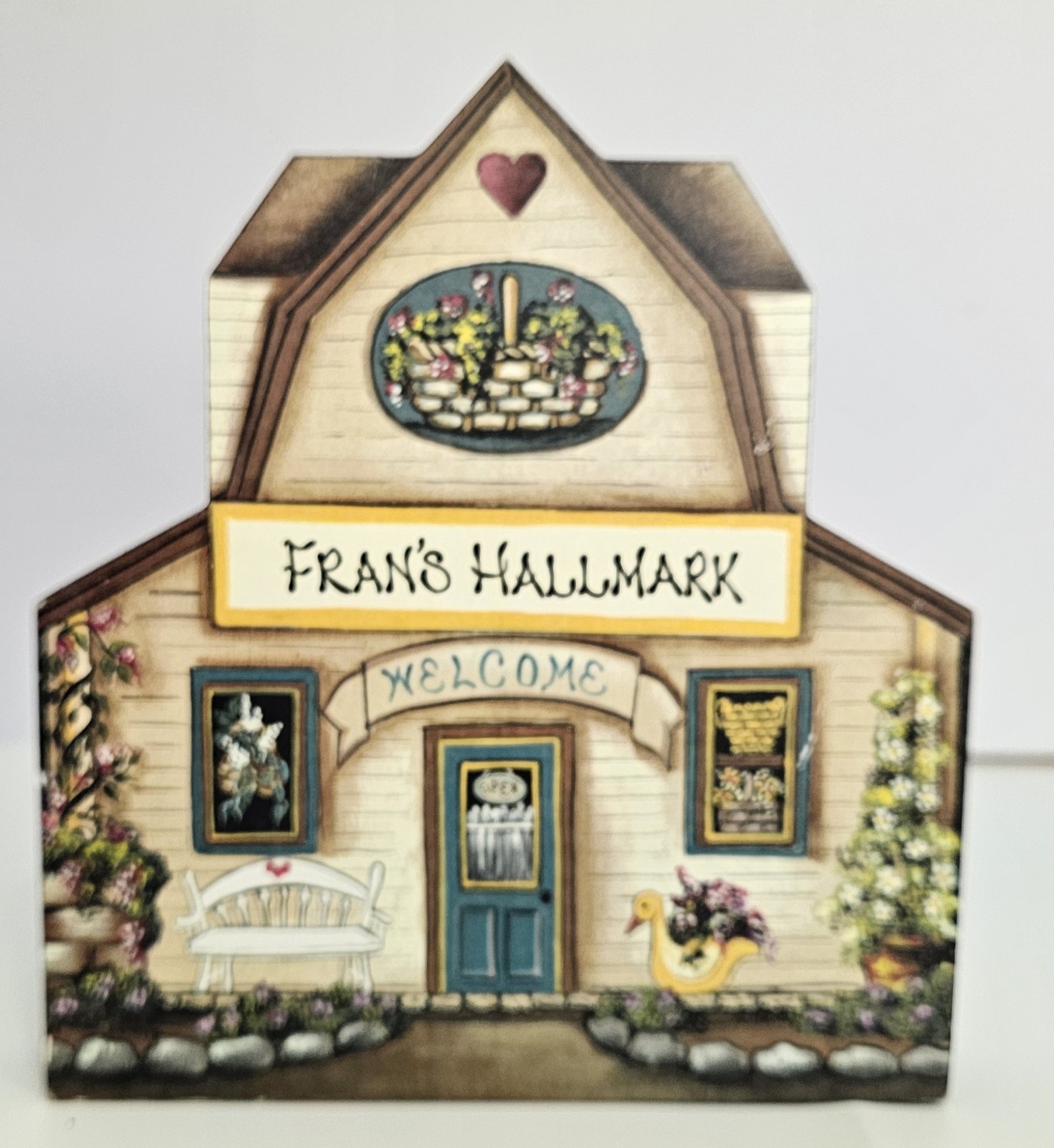 Brandywine Collectibles Fran's Hallmark Storefront Wood Shelf Sitter