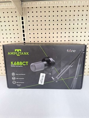 FIFINE K688CT USB/XLR Dynamic Podcast Microphone Kit Boom Arm Streaming Mic
