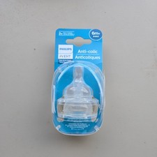 NEW SEALED Philips Avent Anti-Colic Baby Bottle Fast Flow 4 Nipples 6m