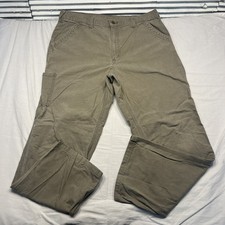 Vintage Carhartt Carpenter Pants Mens 38x34 Brown Dungaree Fit Workwear Utility