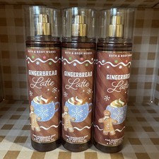 3 Ct BATH  BODY WORKS GINGERBREAD LATTE FINE FRAGRANCE MIST SPRAY 8 OZ NEW