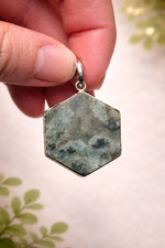 Emerald Tube Hexagon Pendant Jewellery Gift Sterling Silver 950 Brazil Natural